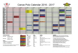 CANOE POLO CALENDAR